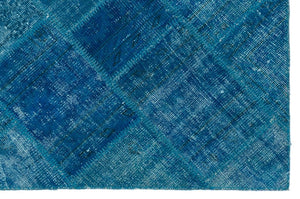 Apex Patchwork Carpet Turquoise 22225 120 x 180 cm