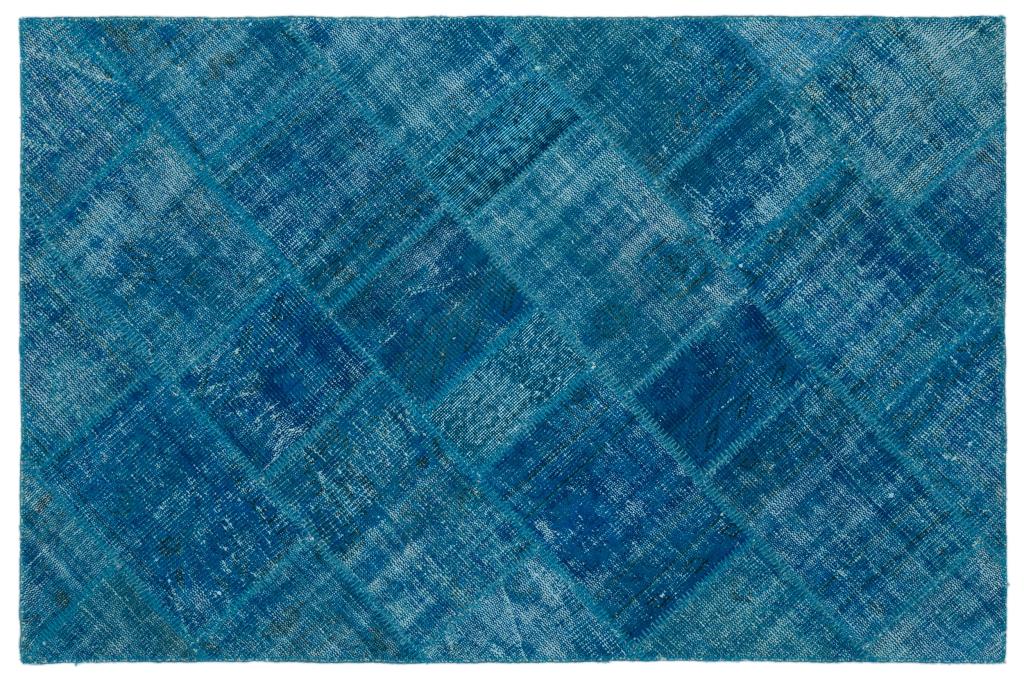 Apex Patchwork Carpet Turquoise 22225 120 x 180 cm