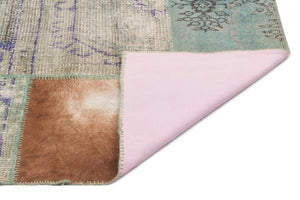 Apex Patchwork Carpet Turquoise 22286 160 x 230 cm