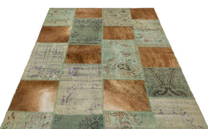Apex Patchwork Carpet Turquoise 22286 160 x 230 cm