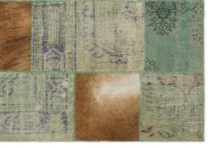 Apex Patchwork Carpet Turquoise 22286 160 x 230 cm