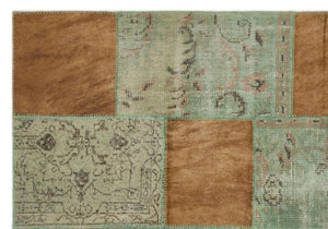 Apex Patchwork Carpet Turquoise 22286 160 x 230 cm