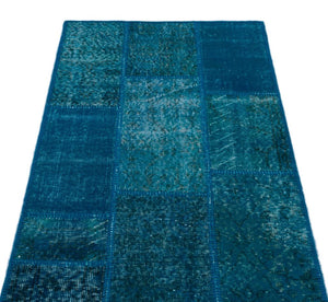Apex Patchwork Carpet Turquoise 24720 80 x 150 cm