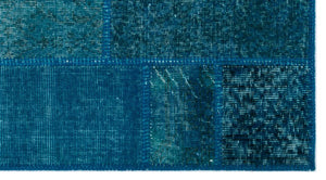 Apex Patchwork Carpet Turquoise 24720 80 x 150 cm