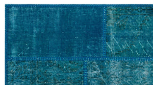 Apex Patchwork Carpet Turquoise 24720 80 x 150 cm