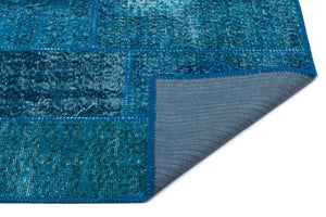 Apex Patchwork Carpet Turquoise 24740 80 x 150 cm