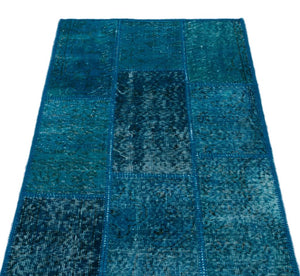 Apex Patchwork Carpet Turquoise 24740 80 x 150 cm