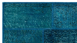 Apex Patchwork Carpet Turquoise 24740 80 x 150 cm