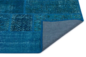 Apex Patchwork Carpet Turquoise 24746 80 x 150 cm