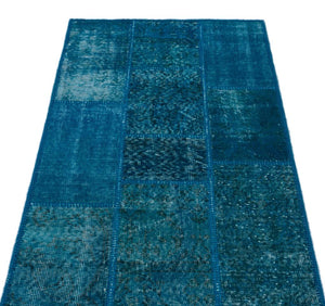 Apex Patchwork Carpet Turquoise 24746 80 x 150 cm