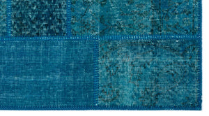 Apex Patchwork Carpet Turquoise 24746 80 x 150 cm
