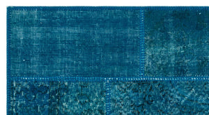 Apex Patchwork Carpet Turquoise 24746 80 x 150 cm