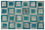 Apex Patchwork Carpet Turquoise 24909 160 x 238 cm