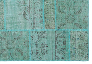 Apex Patchwork Carpet Turquoise 24989 160 x 230 cm