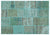 Apex Patchwork Carpet Turquoise 25019 160 x 230 cm