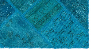 Apex Patchwork Carpet Turquoise 25064 80 x 150 cm