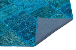 Apex Patchwork Carpet Turquoise 25065 80 x 150 cm