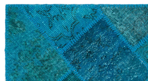 Apex Patchwork Carpet Turquoise 25065 80 x 150 cm