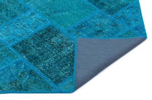 Apex Patchwork Carpet Turquoise 25075 80 x 150 cm