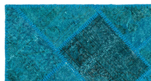 Apex Patchwork Carpet Turquoise 25075 80 x 150 cm