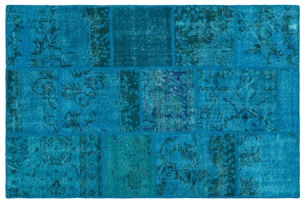 Apex Patchwork Carpet Turquoise 25110 120 x 180 cm