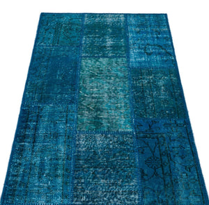 Apex Patchwork Carpet Turquoise 26060 80 x 150 cm