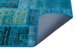 Apex Patchwork Carpet Turquoise 26182 80 x 150 cm