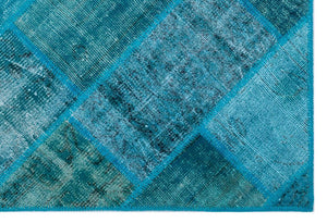 Apex Patchwork Carpet Turquoise 26252 120 x 180 cm