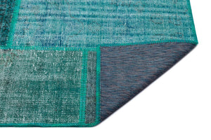 Apex Patchwork Carpet Turquoise 26297 160 x 230 cm