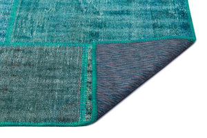 Apex Patchwork Carpet Turquoise 26411 158 x 230 cm