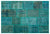 Apex Patchwork Carpet Turquoise 26435 156 x 230 cm