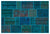 Apex Patchwork Carpet Turquoise 26514 160 x 230 cm