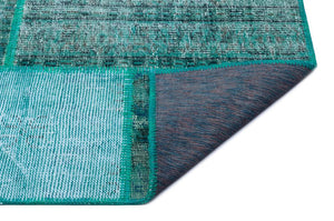 Apex Patchwork Carpet Turquoise 26540 158 x 230 cm