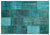 Apex Patchwork Carpet Turquoise 26540 158 x 230 cm