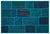 Apex Patchwork Carpet Turquoise 26547 120 x 180 cm