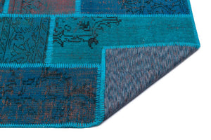 Apex Patchwork Carpet Turquoise 26694 120 x 180 cm
