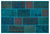Apex Patchwork Carpet Turquoise 26694 120 x 180 cm