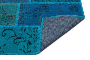 Apex Patchwork Carpet Turquoise 26697 120 x 180 cm