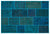 Apex Patchwork Carpet Turquoise 26697 120 x 180 cm