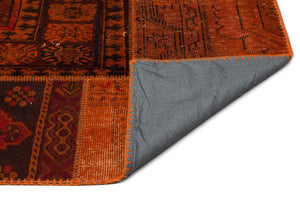 Apex Patchwork Carpet Orange 20250 270 x 365 cm