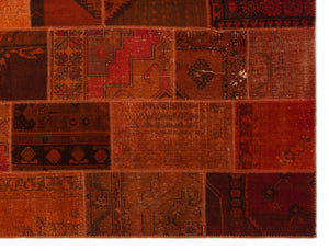 Apex Patchwork Carpet Orange 20250 270 x 365 cm