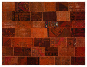 Apex Patchwork Carpet Orange 20250 270 x 365 cm