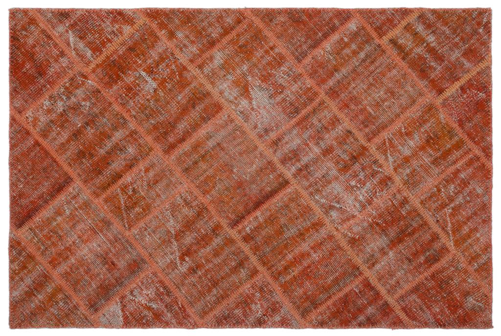 Apex Patchwork Carpet Orange 22177 120 x 180 cm