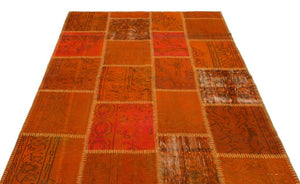 Apex Patchwork Carpet Orange 22276 160 x 230 cm