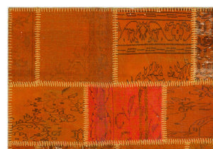 Apex Patchwork Carpet Orange 22276 160 x 230 cm