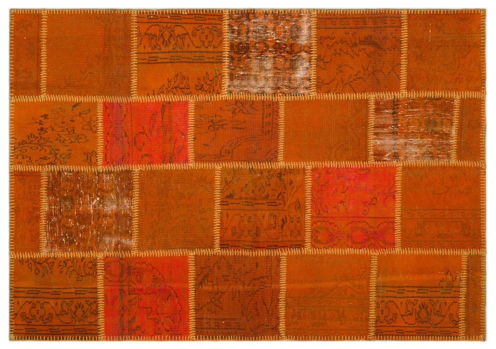 Apex Patchwork Carpet Orange 22276 160 x 230 cm