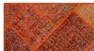 Apex Patchwork Carpet Orange 25918 80 x 150 cm