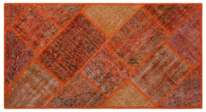 Apex Patchwork Carpet Orange 25918 80 x 150 cm