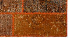 Apex Patchwork Carpet Orange 26032 80 x 150 cm