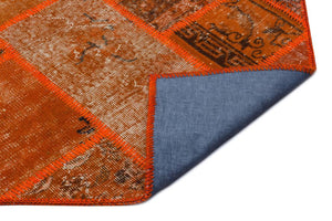 Apex Patchwork Carpet Orange 26051 80 x 150 cm